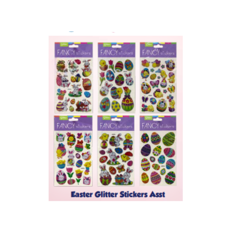 Easter Glitter Stickers Assorted