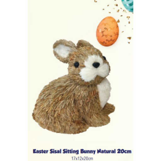Easter Sisal Sitting Bunny Natural 20cm
