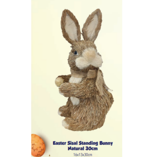 Easter Sisal Standing Bunny Natural 30cm