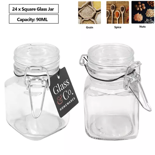 Elle 90Ml Sq Spice Clip Jar