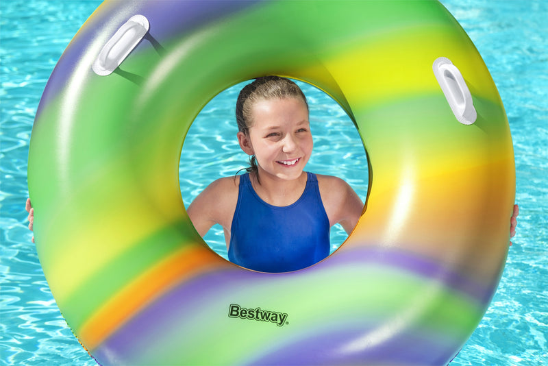 Rainbow Jumbo Swim Ring 119cm