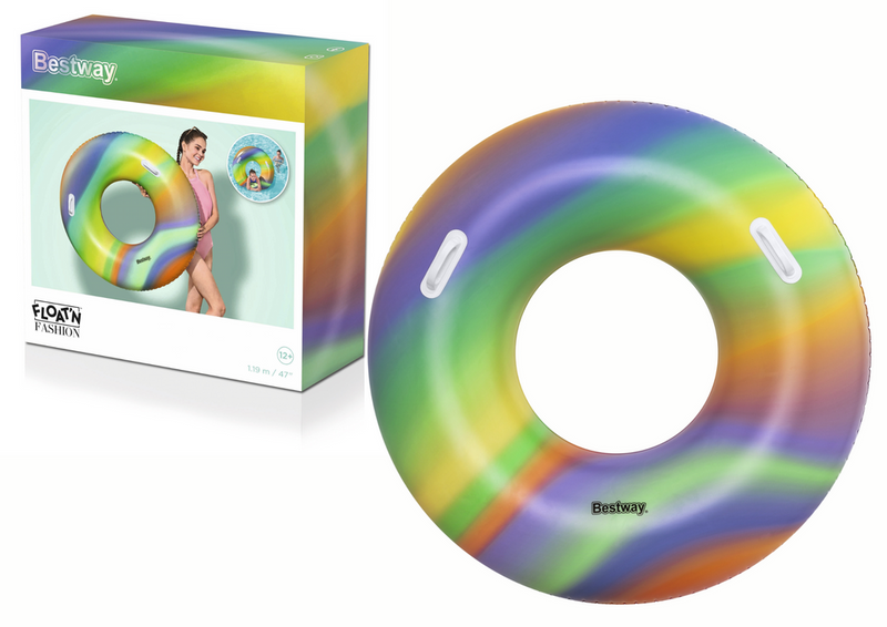 Rainbow Jumbo Swim Ring 119cm