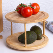 Clevinger 2 Tier Bamboo Lazy Susan 25cm – thumbnail