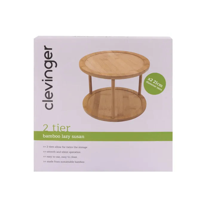 Clevinger 2 Tier Bamboo Lazy Susan 25cm