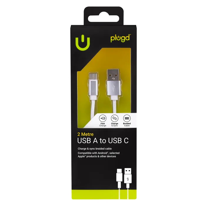 Charge & Sync Cord USB A to USB C 200cm