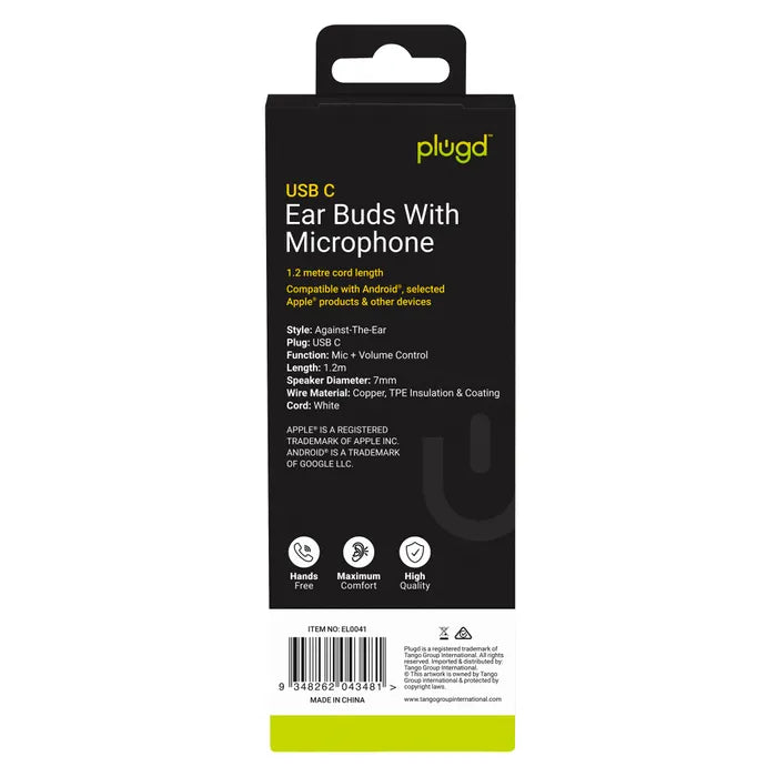 Ear Buds With Mic In To C-Type