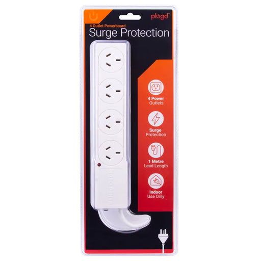 4 Outlet Powerboard Surge Protection