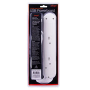 4 Outlet Powerboard With 2 USB Charge Ports
