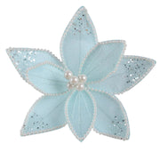 Poinsettia W/ Clip 18x15cm 2 Asstd (Pink, Blue)
