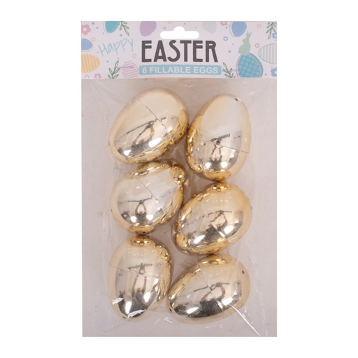 Fillable Eggs Gold 6PK 6CM