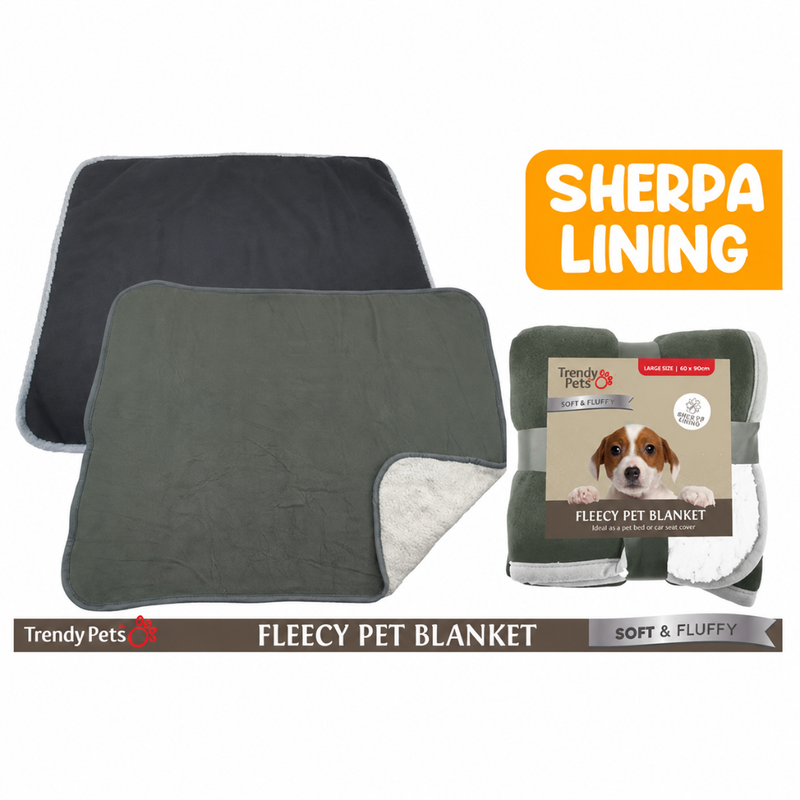 Pet Blanket Fleece / Sherpa 2Layer 80x100cm