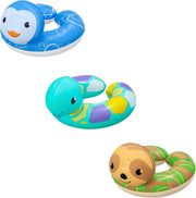 Floating Friends Swim Ring 50cm inflatable pool float for kids ages 4-8, 3 assorted designs