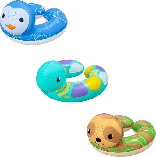 Floating Friends Swim Ring 50cm inflatable pool float for kids ages 4-8, 3 assorted designs