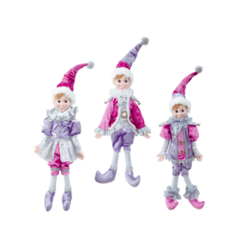 Frosted Elf Pink-Purple 38Cm Asst Ronis
