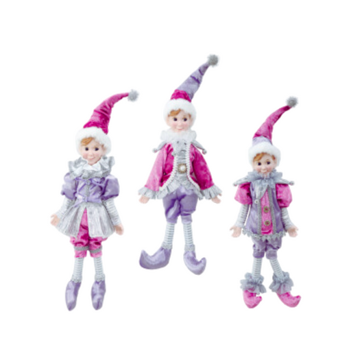 Frosted Elf Pink-Purple 38Cm Asst Ronis