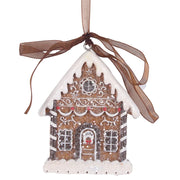 Resin Gingerbread House Tree Ornament 6.5x1.5x8.5cm