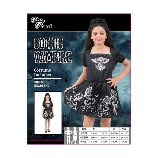 Girl Bat Vampire Costume 2 Asstd