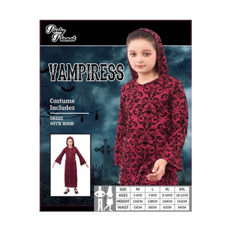 Girl Vampiress Costume 2 Asstd