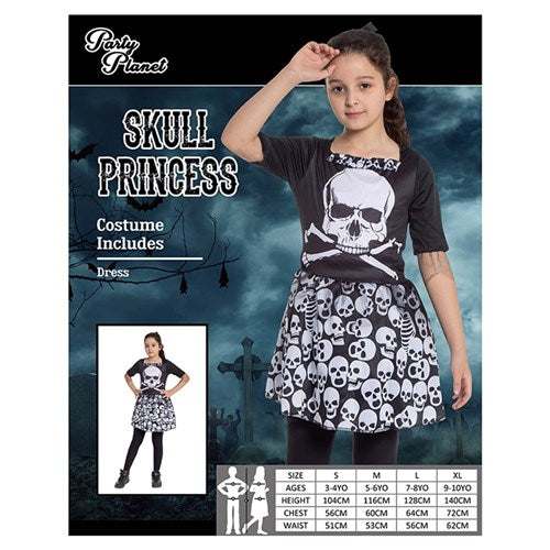 Girls Halloween Skull Dress 2 Asstd Sizes