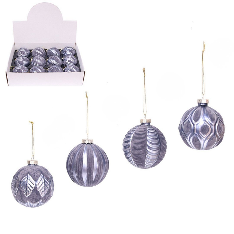 Baubles Glass in PDQ Silver 8cm