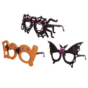 Glittered & Bejeweled Halloween Glasses 3 Asstd