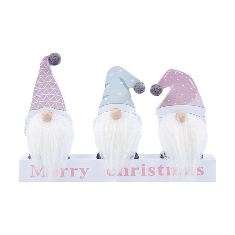 Gnome Merry Christmas Sign 19x3x12.5cm