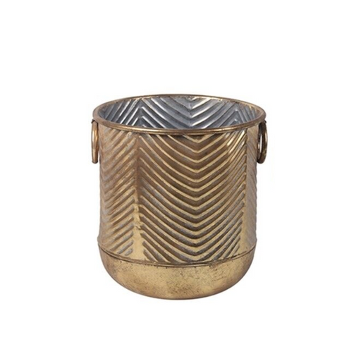 Gold Metal Pots Large D33x30cm