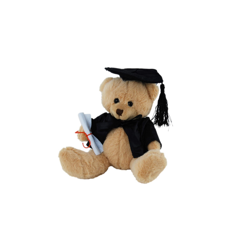 Graduation bear 14cm plush toy with graduation cap
