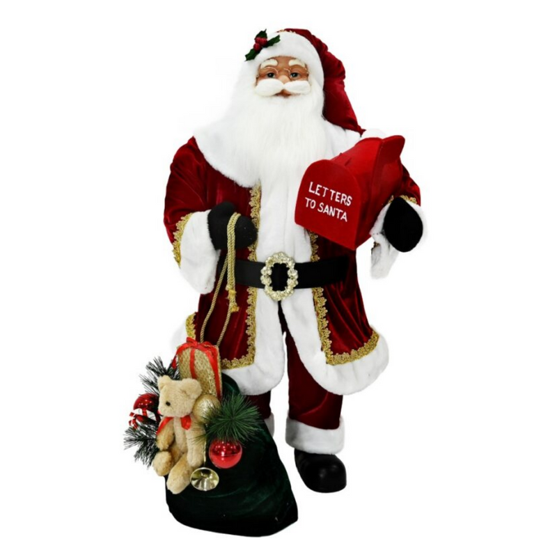 Grand Santa Figurine 90Cm Mailbox Sack