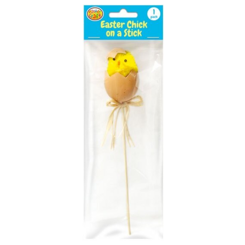Hatching Chick with Brown Shell Decoration Pick 1 Pack