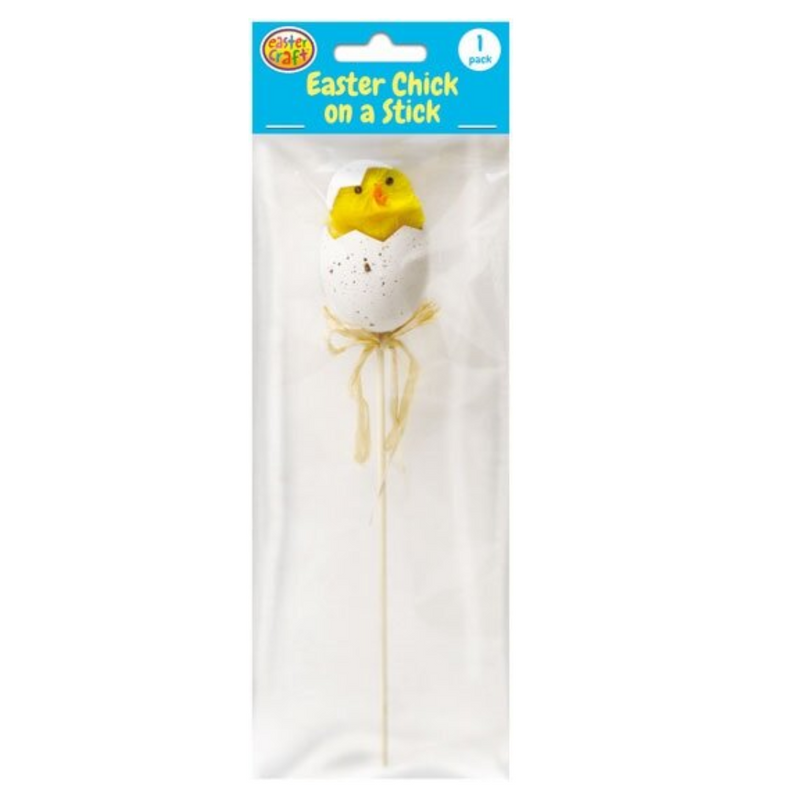 Hatching Chick with White Shell Decoration Pick 1 Pack
