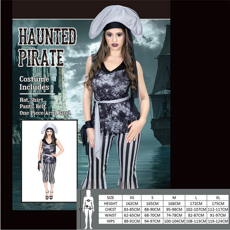 Haunted Pirate Costume 2 Asstd 