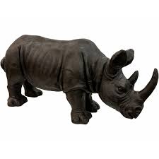 Rhinoceros Golden Statue Sculpture 79cm