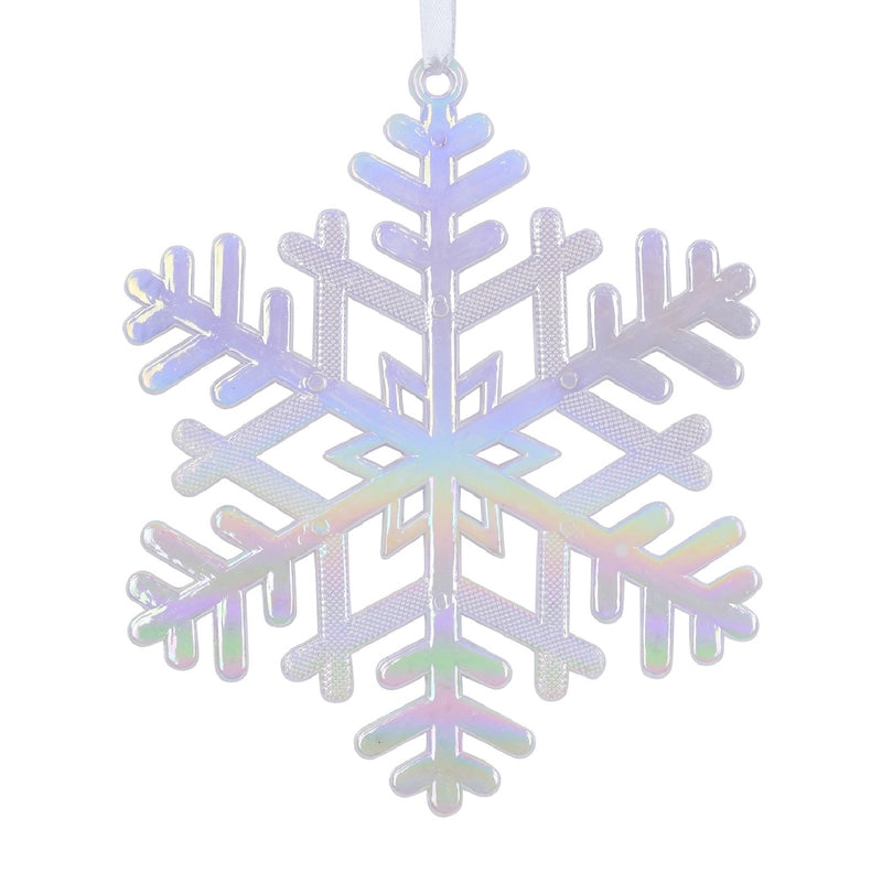 White Iridescent Snowflake 15cm