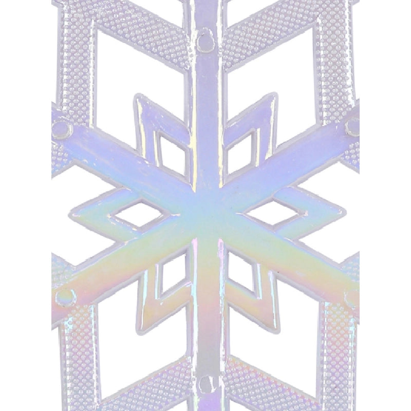 White Iridescent Snowflake 15cm