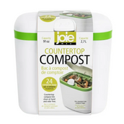 Joie Compost Bin with lid and carry handle, compact countertop design for collecting kitchen scraps, size 18.5x12.5x19cm – thumbnail