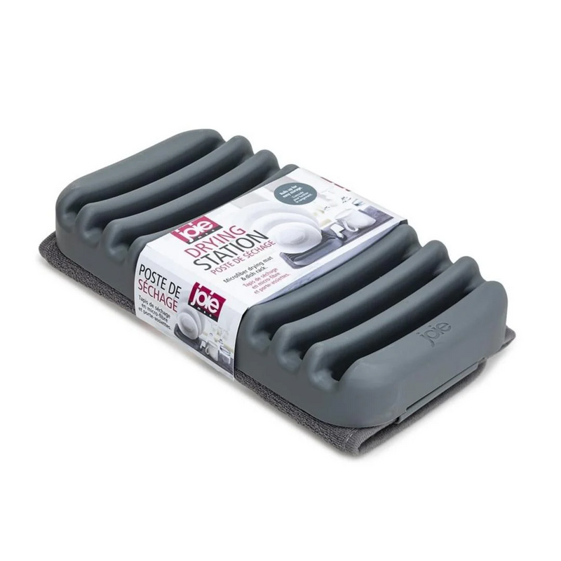 oie Drying Station with upright prongs and drip tray, ideal for drying bottles, lids, utensils