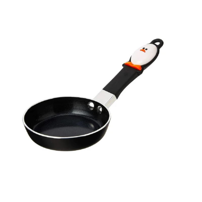 Small black frying pan with a handle 