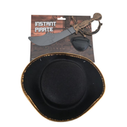 Kids Pirate Dress Up Kit 3Pc – Hat, Eye Patch, and Toy Sword for Pirate Costume – thumbnail