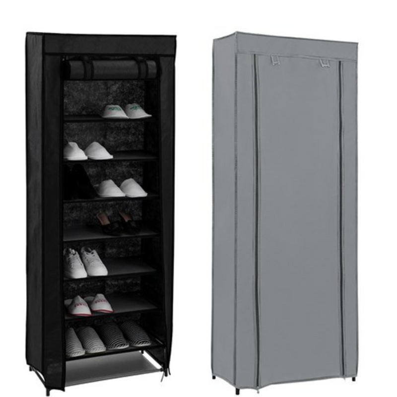 KLOSET 10 TIER SHOE RACKWITH COVER 60X30X160CM 2 ASSTD