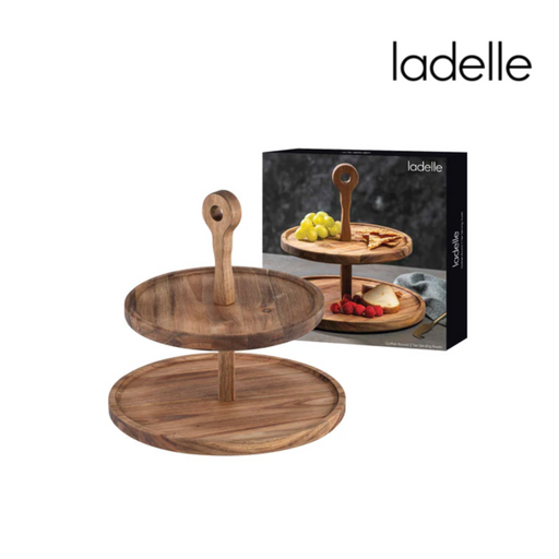 Ladelle Gather Round Acacia 2 Tier Serving Tower 