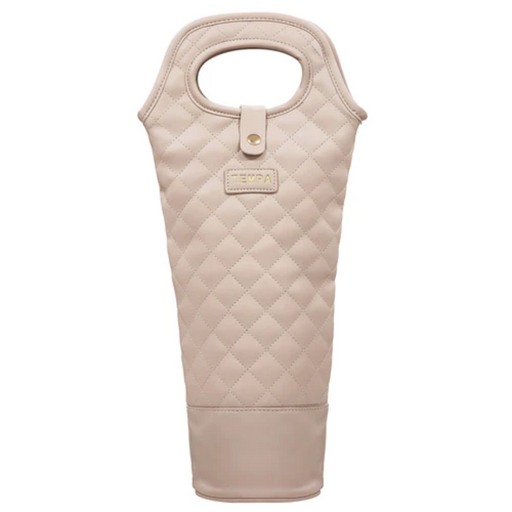 Ladelle Quilted Latte Insulated Single Wine Bag 
