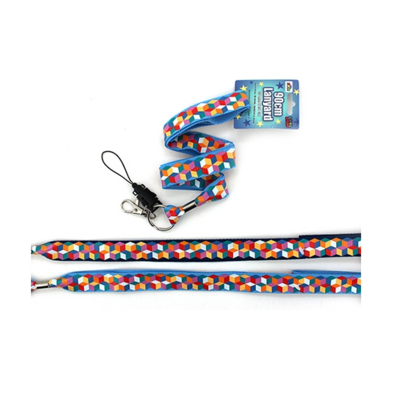 Lanyards Coloured Geometric 2 Asstd