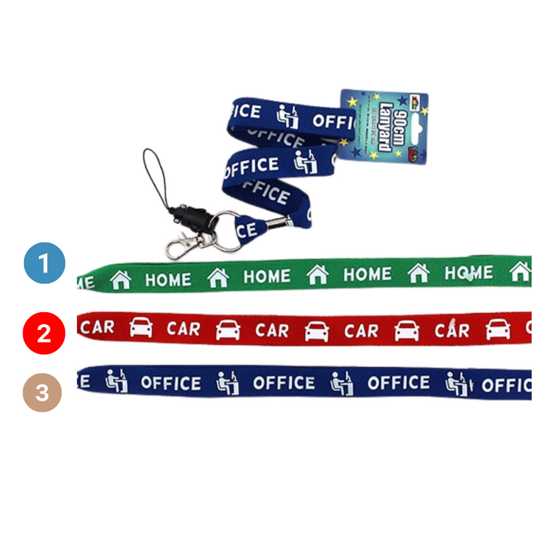 Lanyards Home Office Car 3 Asstd