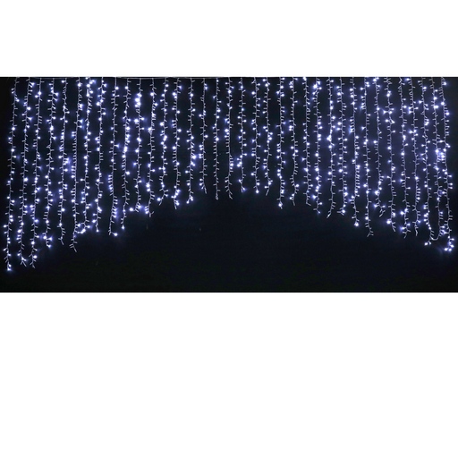 LED Cluster Tapered Curtain Crazy Twinkle White