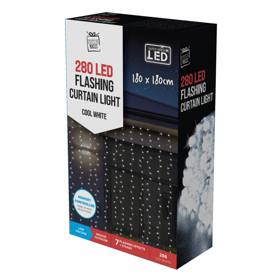 LED CURTAIN 288 FLASH CONNECTABLE COOL — Ronis