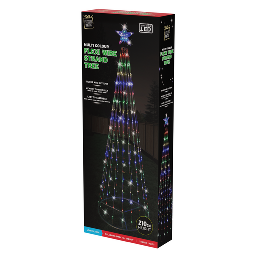 Led Flexi Wire Strand Tree 210Cm Multi 336 LED