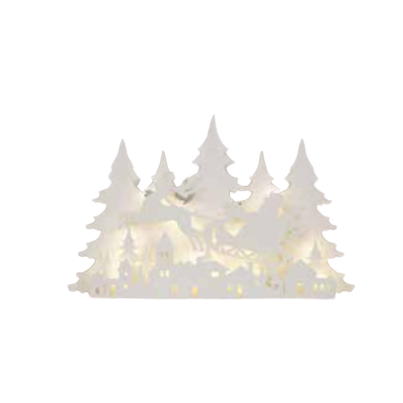 LED SANTA REINDEER SLEIGH WHITE