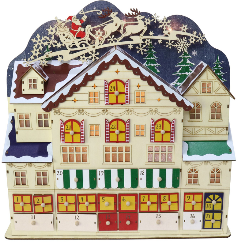 LED Santa Village Advent Calendar