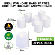 LED Votive 6pk Candles 4.8cmx3.8cm Battery Operated